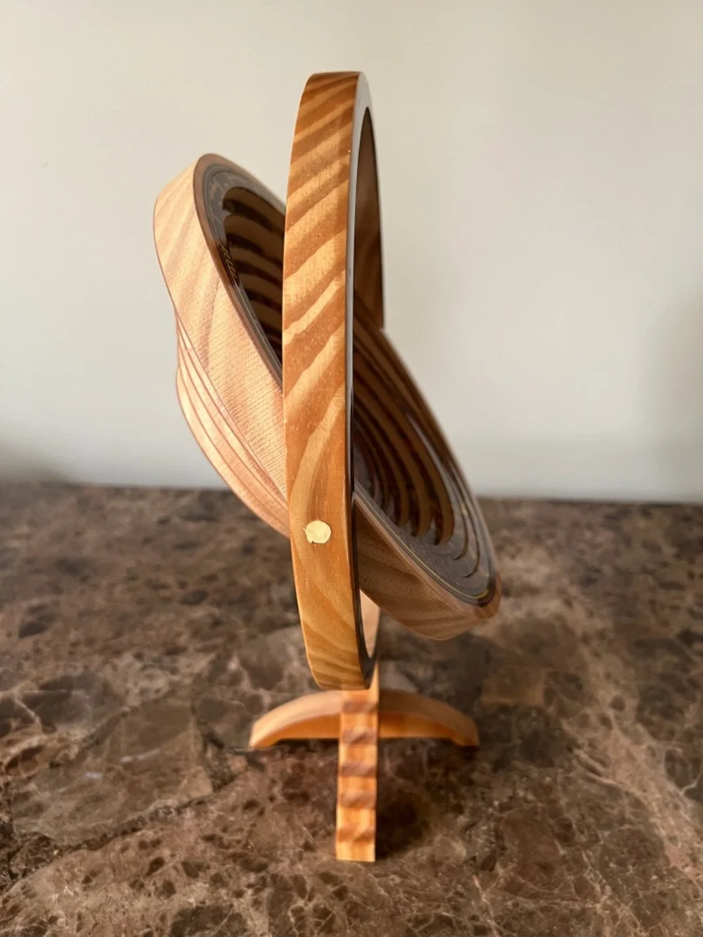 Equinoccio Aztec Solid Wood Collapsible Calendar Bowl